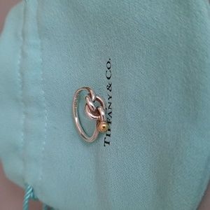 Authentic vintage Tiffany & Co. Gold and silver knot ring
